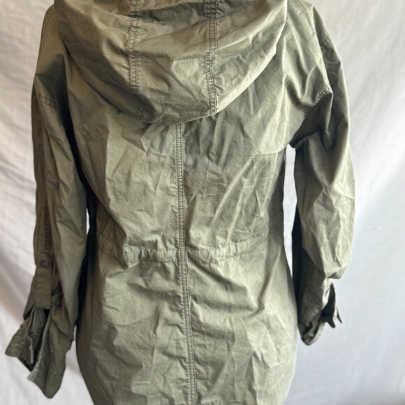 American Rag Light Coat with Hood | Color: Khaki / Olive Green | Size: Large - Picture 2 of 4